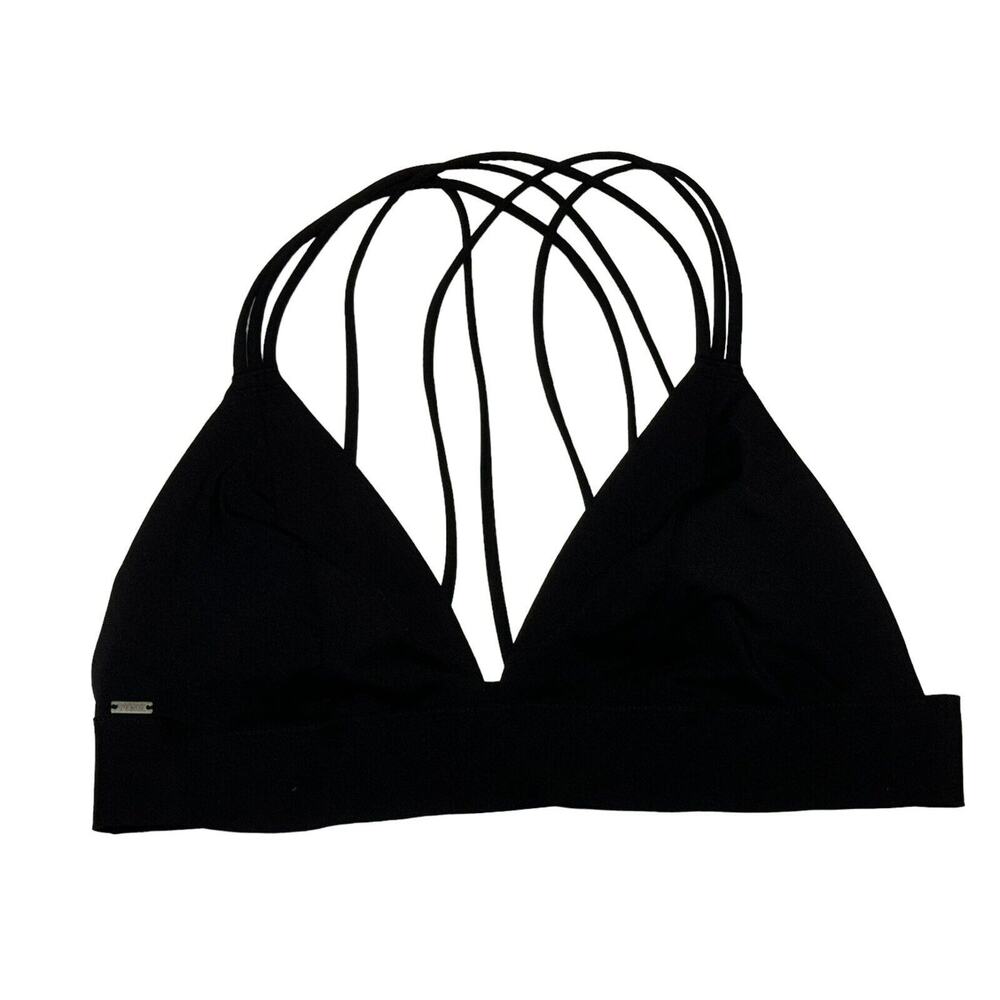 Victoria’s Secret PINK Criss Cross Straps Black Bralette Large